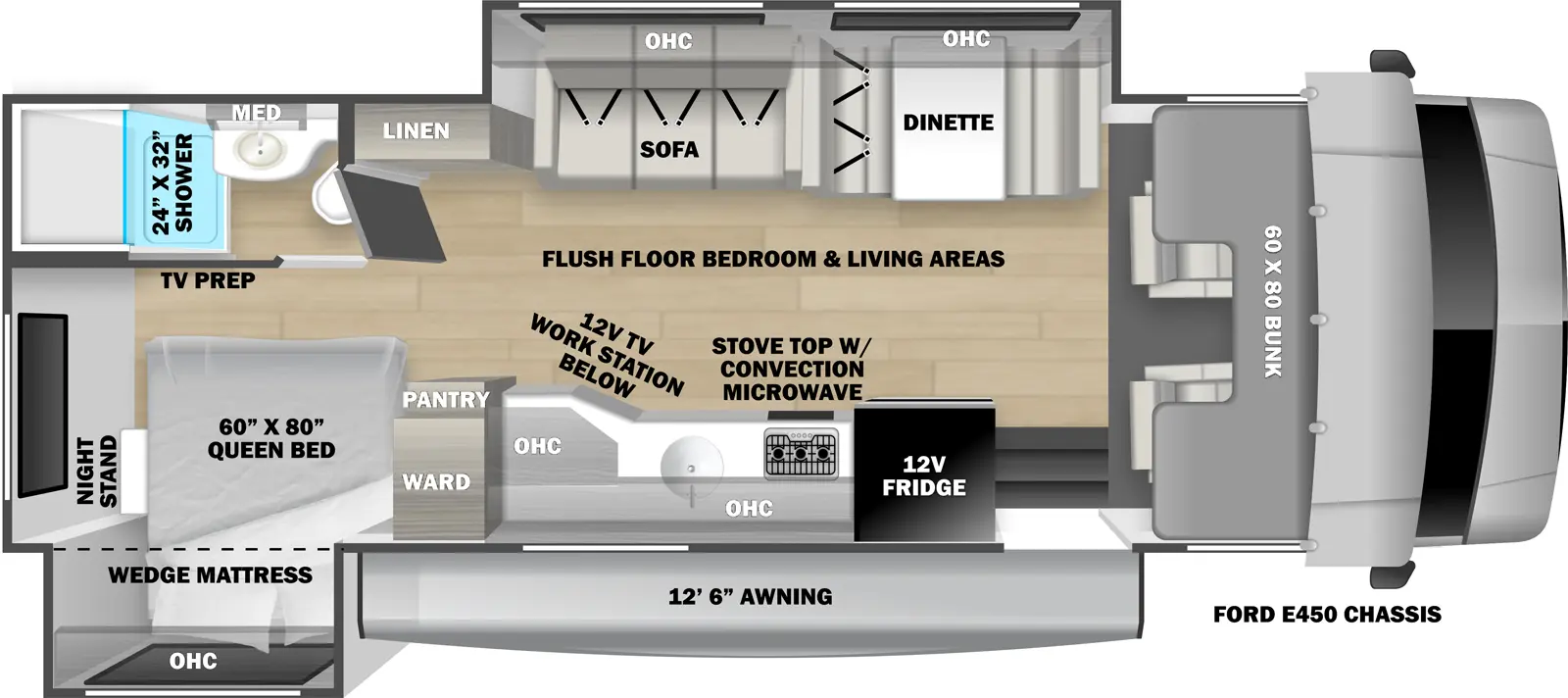 Sunseeker 2550DSLE Floorplan